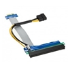 Kolink PCI-E x1 -> x16 riser-kaapeli, sisältää molex-virtakaapelin, 19cm (Poistotuote! Norm. 18,00€)