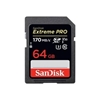 Sandisk 64GB Extreme Pro SDXC -muistikortti, UHS-I U3, 170/90 MB/s