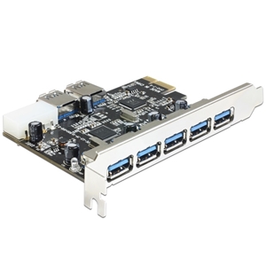 DeLock 7-porttinen PCI Express USB 3.0 -kortti, PCIe x1