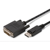 MicroConnect DisplayPort 1.2 -> DVI-D -kaapeli, uros/uros, 1m, musta