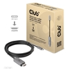 Club 3D USB Gen2 Type-C to HDMI 4K120Hz 8K60Hz HDR10 with DSC1.2 Active Cable, uros/uros, 3m, musta/harmaa