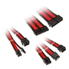 Kolink Core Adept Braided Cable Extension Kit - Black / Red, jatkokaapelisarja