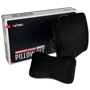 Nitro Concepts Memory Foam Pillow Set -tyynysarja, musta