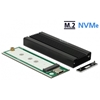 DeLock Ulkoinen kotelo M.2 NVMe PCIe SSD-levylle, USB 3.1 Gen2 Type-C naaras, musta