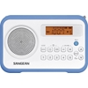 Sangean PR-D18 - Pöytä-/matkaradio, herätys, paristokäyttöinen, valkoinen/sininen