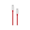 OnePlus Warp Charge Type-C -> Type-C -kaapeli, 100cm, punainen/valkoinen
