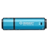 Kingston 8GB IronKey Vault Privacy 50, salauksella varustettu USB 3.2 Gen 1 -muistitikku, sininen/musta