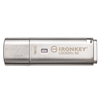 Kingston 16GB IronKey Locker+ 50, USB 3.2 Gen 1 -muistitikku, 145/115 MB/s, hopea