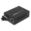 Planet GT-802, 10/100/1000Base-T Ethernet -> 1000Base-LX kuituverkko (single mode) -mediamuunnin, musta