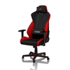 Nitro Concepts S300 Gaming Chair - Inferno Red, kangasverhoiltu pelituoli, musta/punainen