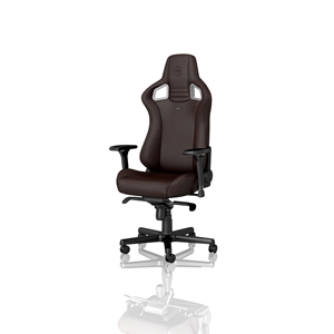 noblechairs EPIC Gaming Chair Java Edition, keinonahkaverhoiltu pelituoli, musta/ruskea