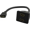 Deltaco HDMI-adapteri, 1xHDMI n > 2xHDMI n, 19-pin