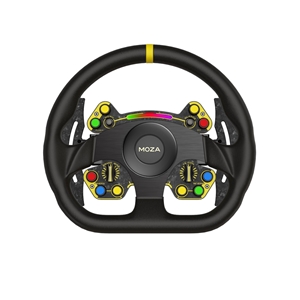 MOZA Racing MOZA RS-D Steering Wheel -rattiohjain, D-Shape - Leather, musta
