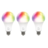 Deltaco Smart Home RGB-älylamppu, E27, Wi-Fi, 9W, 810 lumenia, 3-pack, himmenettävä, valkoinen