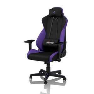 Nitro Concepts S300 Gaming Chair - Nebula Purple, kangasverhoiltu pelituoli, musta/violetti