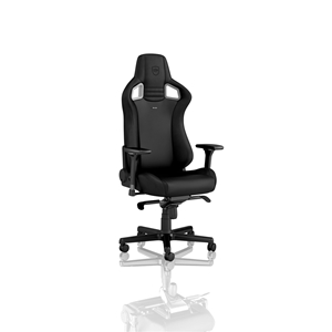 noblechairs EPIC Gaming Chair Black Edition, keinonahkaverhoiltu pelituoli, musta
