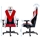 Nitro Concepts S300 Gaming Chair - SL Benfica Lisbon Special Edition, kangasverhoiltu pelituoli, valko/puna/musta - kuva 2