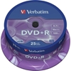 Verbatim DVD+R, 16x, 4,7 GB/120 min, 25-pakkaus spindle, AZO