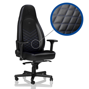 noblechairs ICON Gaming Chair, keinonahkaverhoiltu pelituoli, musta/sininen