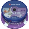 Verbatim DVD+R DL, 8x, 8,5 GB/240 min, 25-pakkaus spindle, AZO