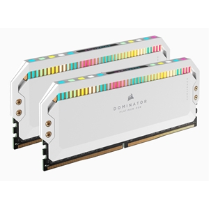 Corsair 64GB (2 x 32GB) Dominator Platinum RGB, DDR5 5200MHz, CL40, 1.25V, valkoinen