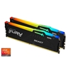 Kingston 32GB (2 x 16GB) Fury Beast DDR5 RGB, 5600MHz, CL36, 1,25V, musta