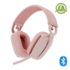 Logitech Zone Vibe 100, langattomat kuulokkeet mikrofonilla, roosa