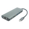 DELTACOIMP (Outlet) USB-C -telakointiasema, harmaa