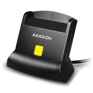 AXAGON CRE-SM2, 4-paikkainen kortinlukija, musta