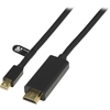 Deltaco Mini DisplayPort - HDMI-näyttökaapeli, jossa ääni, u-u, 2m, musta