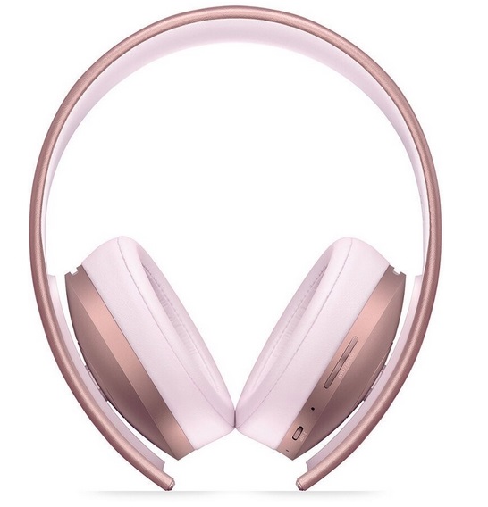 Sony PlayStation Gold Wireless Headset, langattomat Sony PS4 Wireless Headset langaton pelikuuloke ruusukulta