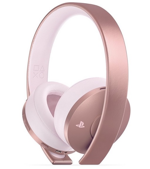 Sony PlayStation Gold Wireless Headset, langattomat Sony PS4 Wireless Headset langaton pelikuuloke ruusukulta