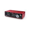 Focusrite Scarlett 2i2 3rd generation, 2-in, 2-out USB audio interface, musta/punainen