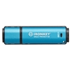Kingston 64GB IronKey Vault Privacy 50, salauksella varustettu USB 3.2 Gen 1 -muistitikku, sininen/musta