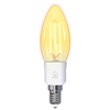 Deltaco Smart Home LED-älylamppu, hehkulamppujäljitelmä, E14, Wi-Fi, 4,5W, 400 lumenia, himmennettävä, valkoinen
