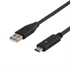 Deltaco USB 2.0 -kaapeli, Type C uros -> Type A uros, 0,5m, musta