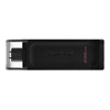 Kingston 256GB DataTraveler 70 -muistitikku, USB 3.2 Gen1 Type-C, musta