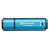 Kingston 256GB IronKey Vault Privacy 50, salauksella varustettu USB 3.2 Gen 1 -muistitikku, sininen/musta