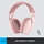 Logitech Zone Vibe 100, langattomat kuulokkeet mikrofonilla, roosa - kuva 7