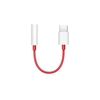 OnePlus USB Type-C -> 3.5mm -adapteri, punainen/valkoinen