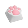 ZOMOPLUS Aluminium Keycap - Kitty Paw -näppäinhattu, valkoinen/pinkki