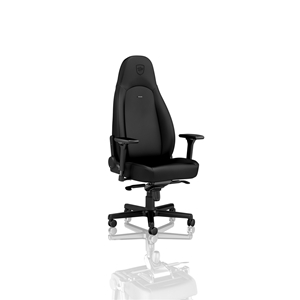 noblechairs ICON Gaming Chair Black Edition, keinonahkaverhoiltu pelituoli, musta