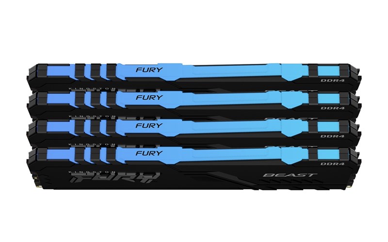 Kingston 64GB 4 X 16GB FURY Beast RGB DDR4 3600MHz CL18 1 35V 