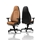 noblechairs ICON Gaming Chair - Real Leather, nahkaverhoiltu pelituoli, konjakki/musta - kuva 2