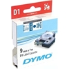 Dymo D1 merkkausteippi, 9mm, valkoinen/sininen teksti, 7m - 4091
