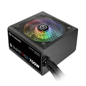 Thermaltake 700W Smart RGB, ATX-virtalähde, 80 Plus, musta
