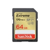 Sandisk 64GB Extreme, SDXC -muistikortti, UHS-I U3 / V30, jopa 170/80 MB/s