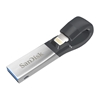 Sandisk 16GB iXpand, USB 3.0 / Lightning -muistitikku, harmaa/musta