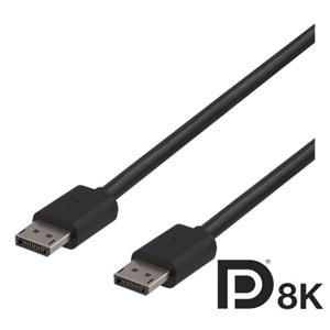 Deltaco DisplayPort 1.4 - näyttökaapeli, 8K, 2m, musta