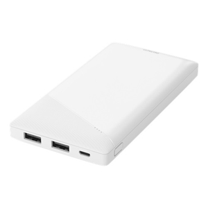Deltaco Varavirtalähde, 5000 mAh, 2 x USB-A, valkoinen